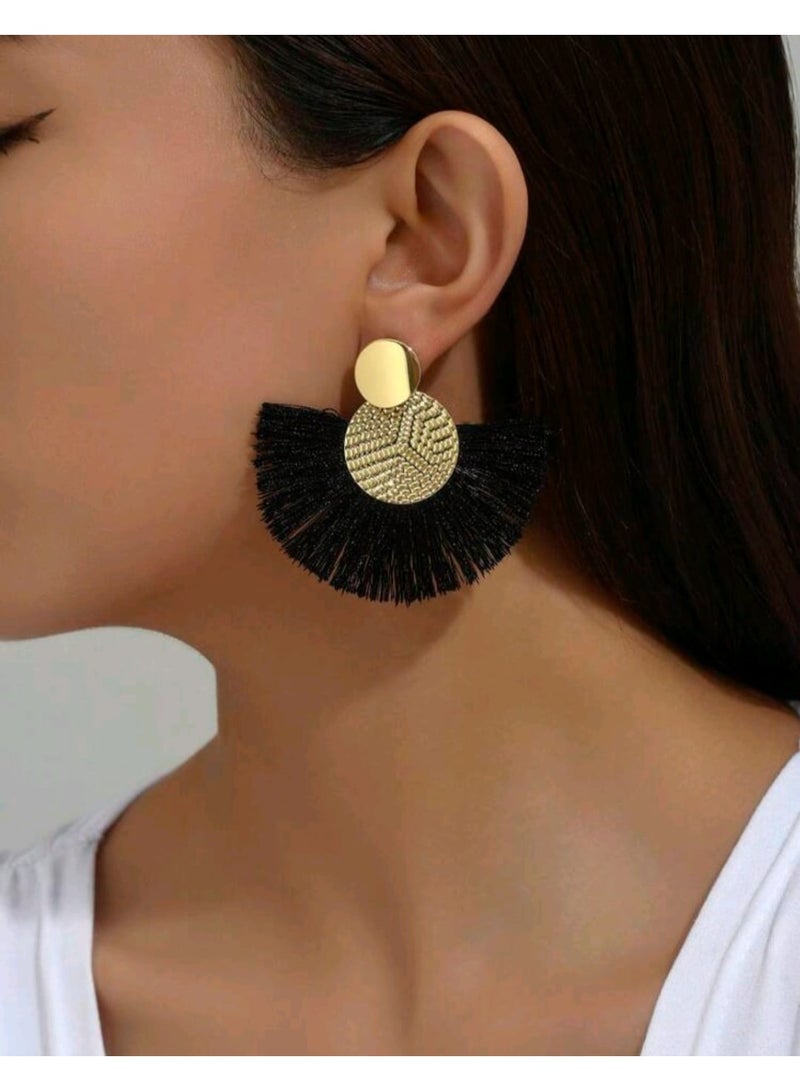 Shein 1pair  Tassel Earrings Suitable For Daily Wear - Image 2